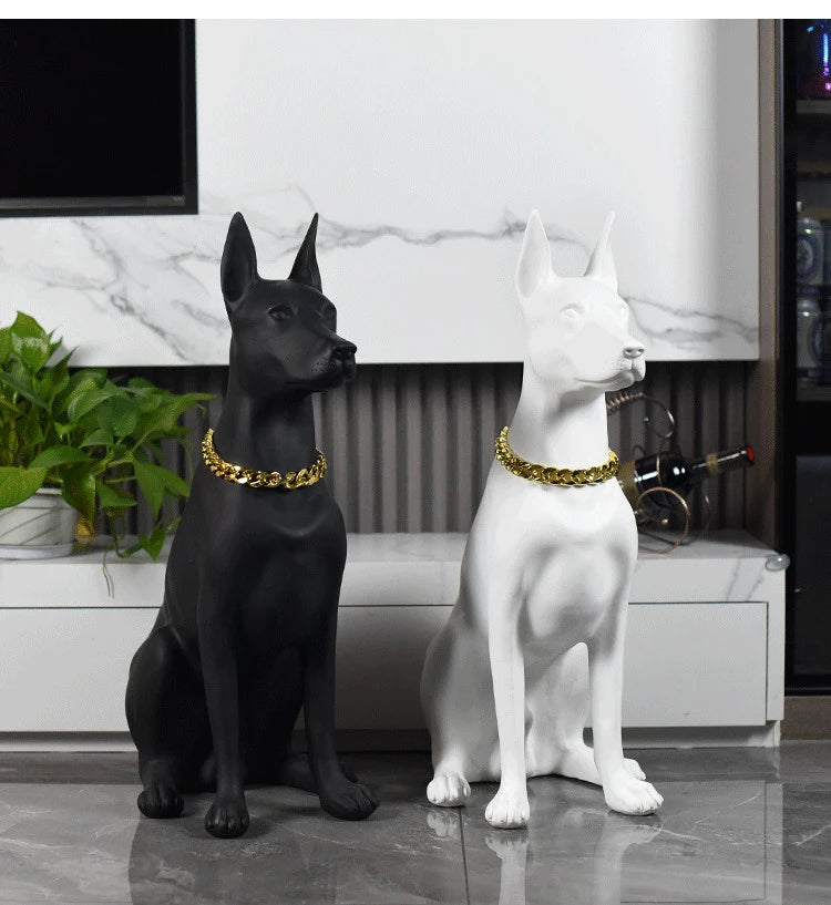 Doberman Sculpture Ornaments - Dog Statue