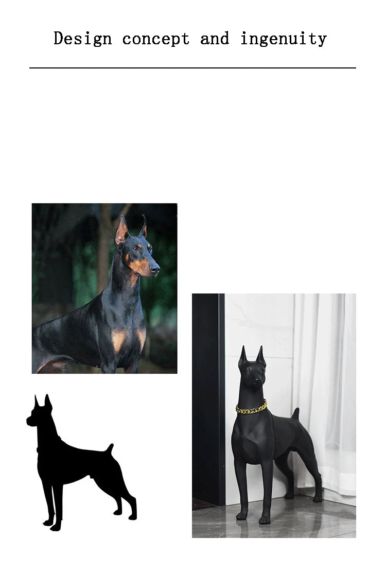 Doberman Sculpture Ornaments - Dog Statue