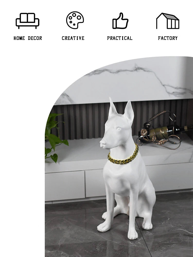 Doberman Sculpture Ornaments - Dog Statue