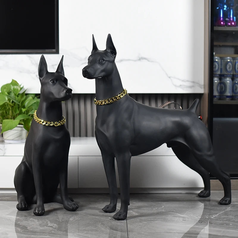 Doberman Sculpture Ornaments - Dog Statue