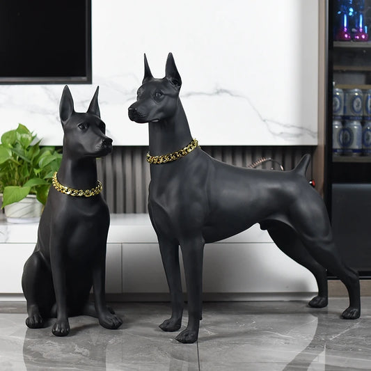 Doberman Sculpture Ornaments - Dog Statue