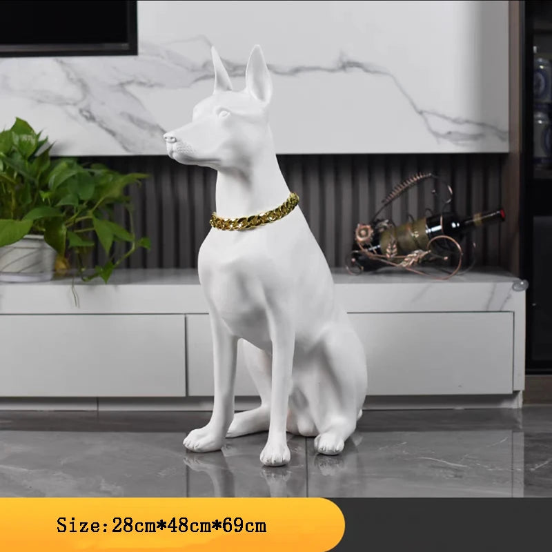 Doberman Sculpture Ornaments - Dog Statue