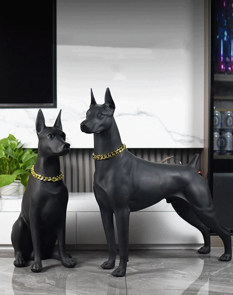 Doberman Sculpture Ornaments - Dog Statue