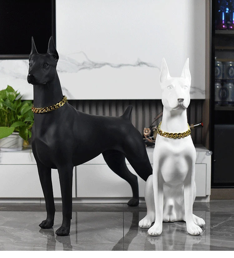 Doberman Sculpture Ornaments - Dog Statue