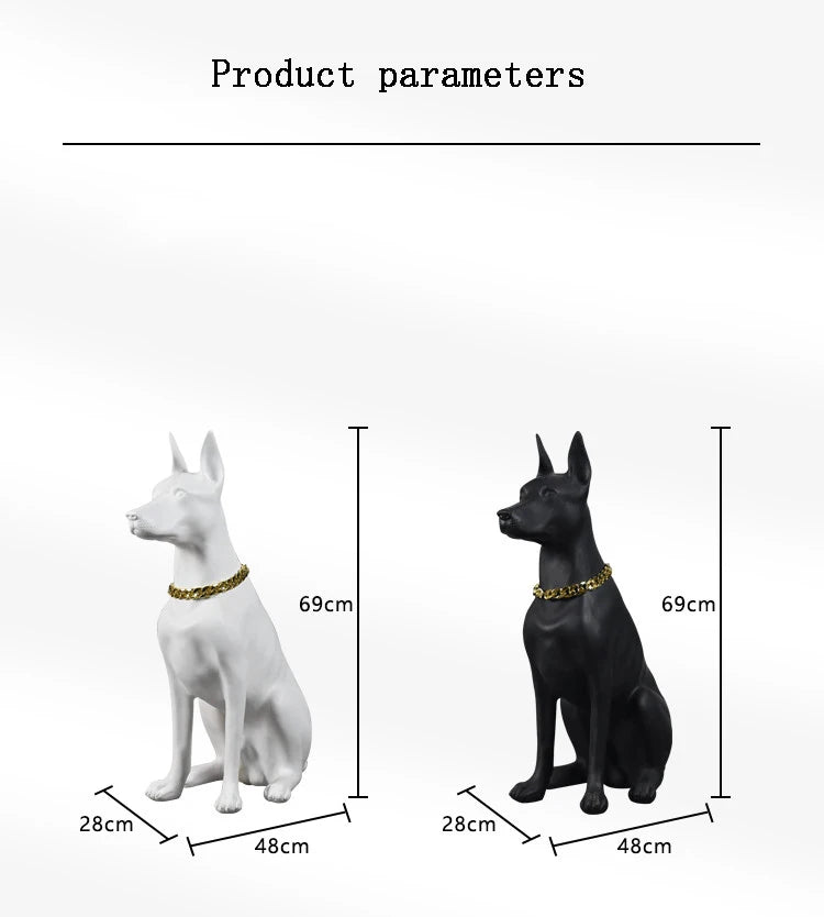 Doberman Sculpture Ornaments - Dog Statue