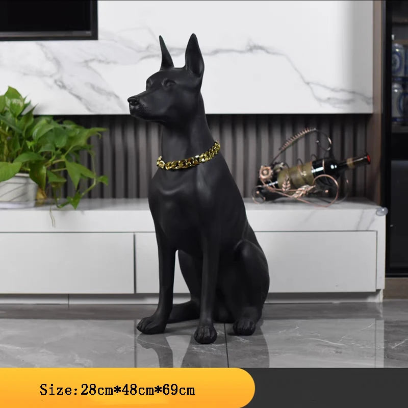 Doberman Sculpture Ornaments - Dog Statue