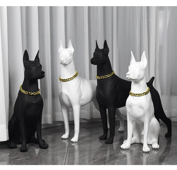 Doberman Sculpture Ornaments - Dog Statue