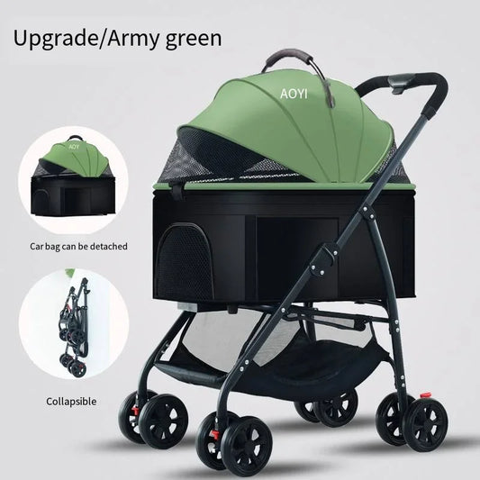 Pet Car Strollers Lightweight Foldable Specifically Designed for Walking Dogs Infants Medium-sized Small Dogs Cats Outdoor